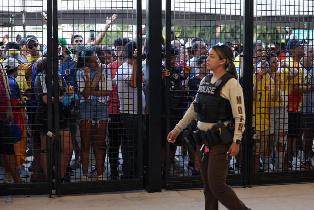 crowd caused a security breach at the stadium