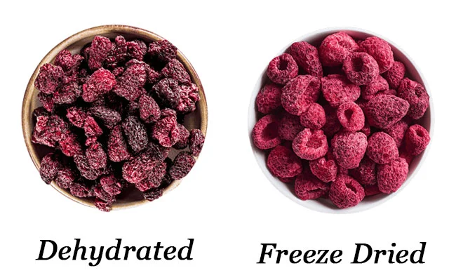 Freeze Bried vs Dehydrated